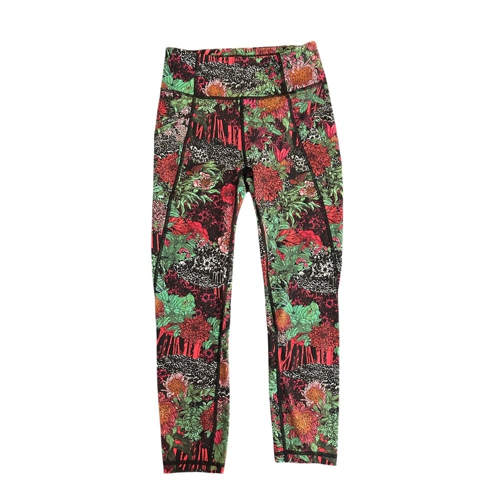 Lululemon Multi Floral Animal Print High Rise Leggings Size 4 (1252)